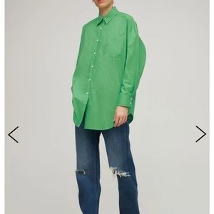 The Frankie shop green oversized shirt in XS